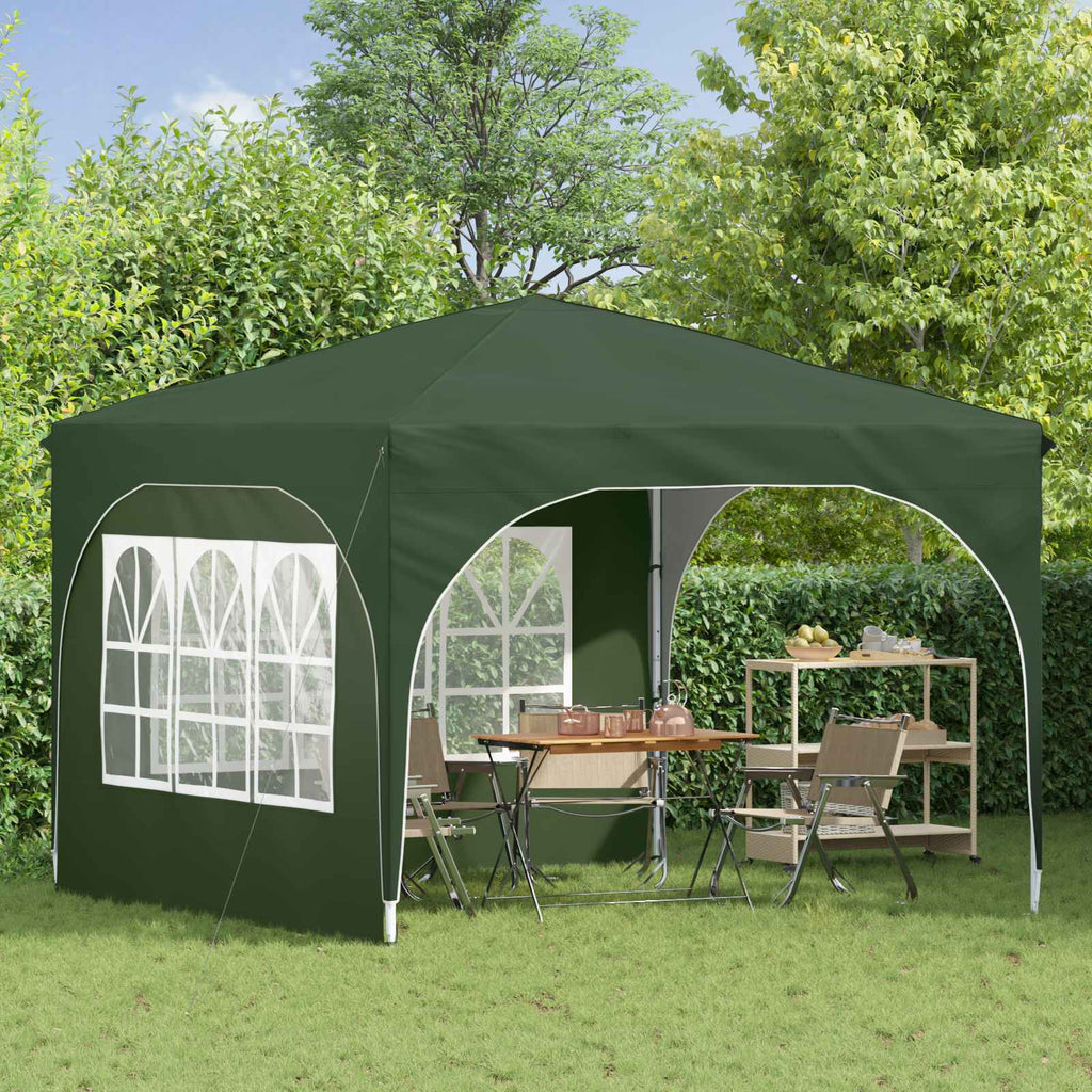 Tenda per feste a pop-up 290 x 290 x 245 cm Verde