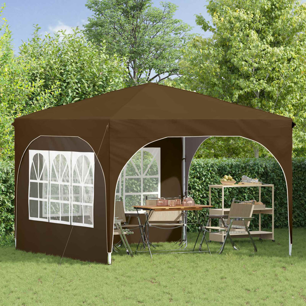 Tenda per feste a pop-up 290 x 290 x 245 cm Tortora