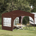 Tenda per feste a pop-up 290 x 290 x 245 cm Marrone