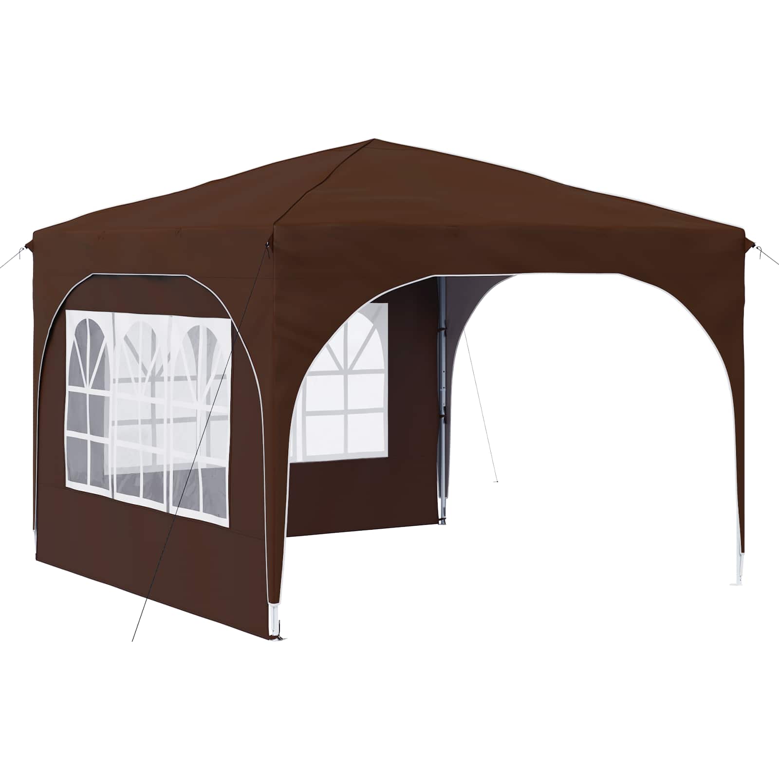 Tenda per feste a pop-up 290 x 290 x 245 cm Marrone