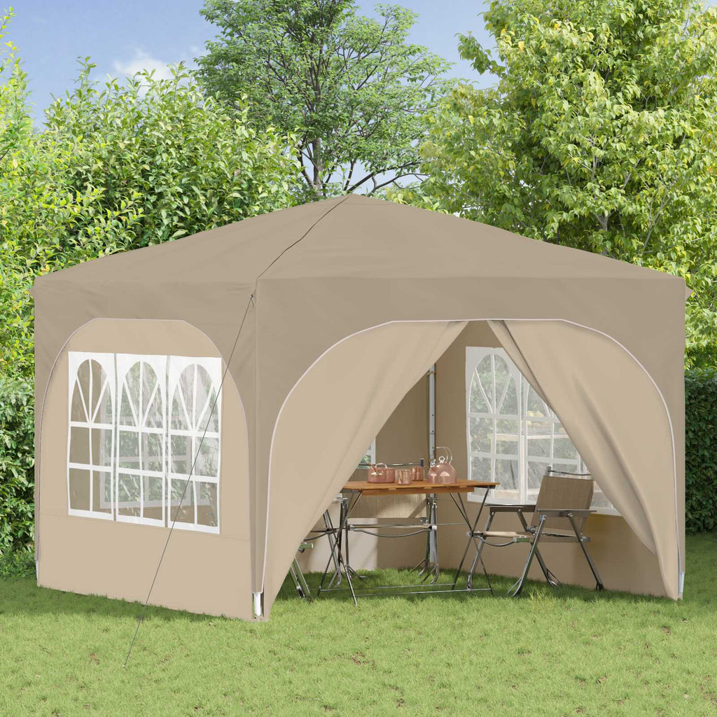 Tenda per feste a pop-up 290 x 290 x 245 cm Crema
