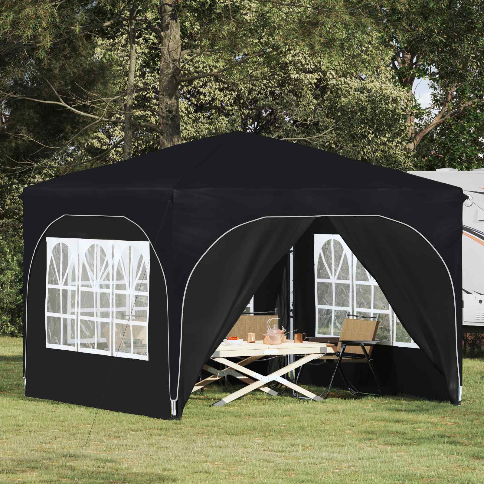Tenda per feste a pop-up 290 x 290 x 245 cm Antracite