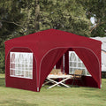 Tenda per feste a pop-up 290 x 290 x 245 cm Borgogna