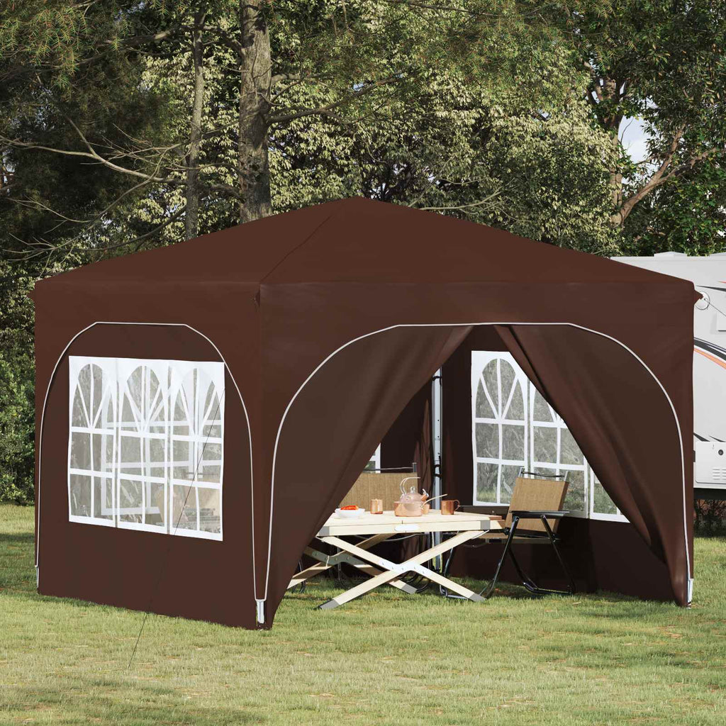 Tenda per feste a pop-up 290 x 290 x 245 cm Marrone