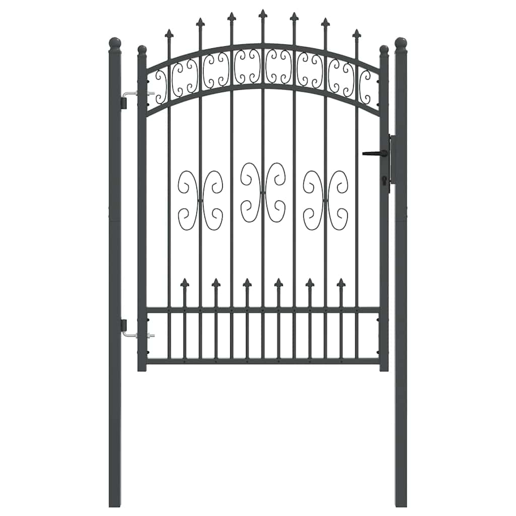 Cancello con Punta a Lancia KAMPEN 103 x 175 cm Acciaio Grigio