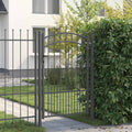 Cancello con Punta a Lancia KAMPEN 103 x 200 cm Acciaio Grigio