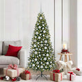 Set di Palle di Natale 120 pz Bianco Ø 6 cm Plastica 300 LED