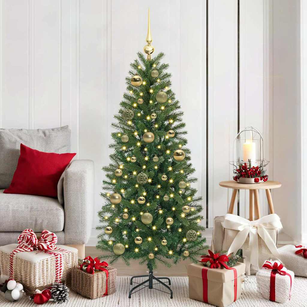 Set di Palle di Natale 61 pz Oro Ø 6 cm Plastica 150 LED