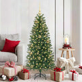 Set di Palle di Natale 61 pz Oro Ø 6 cm Plastica 150 LED