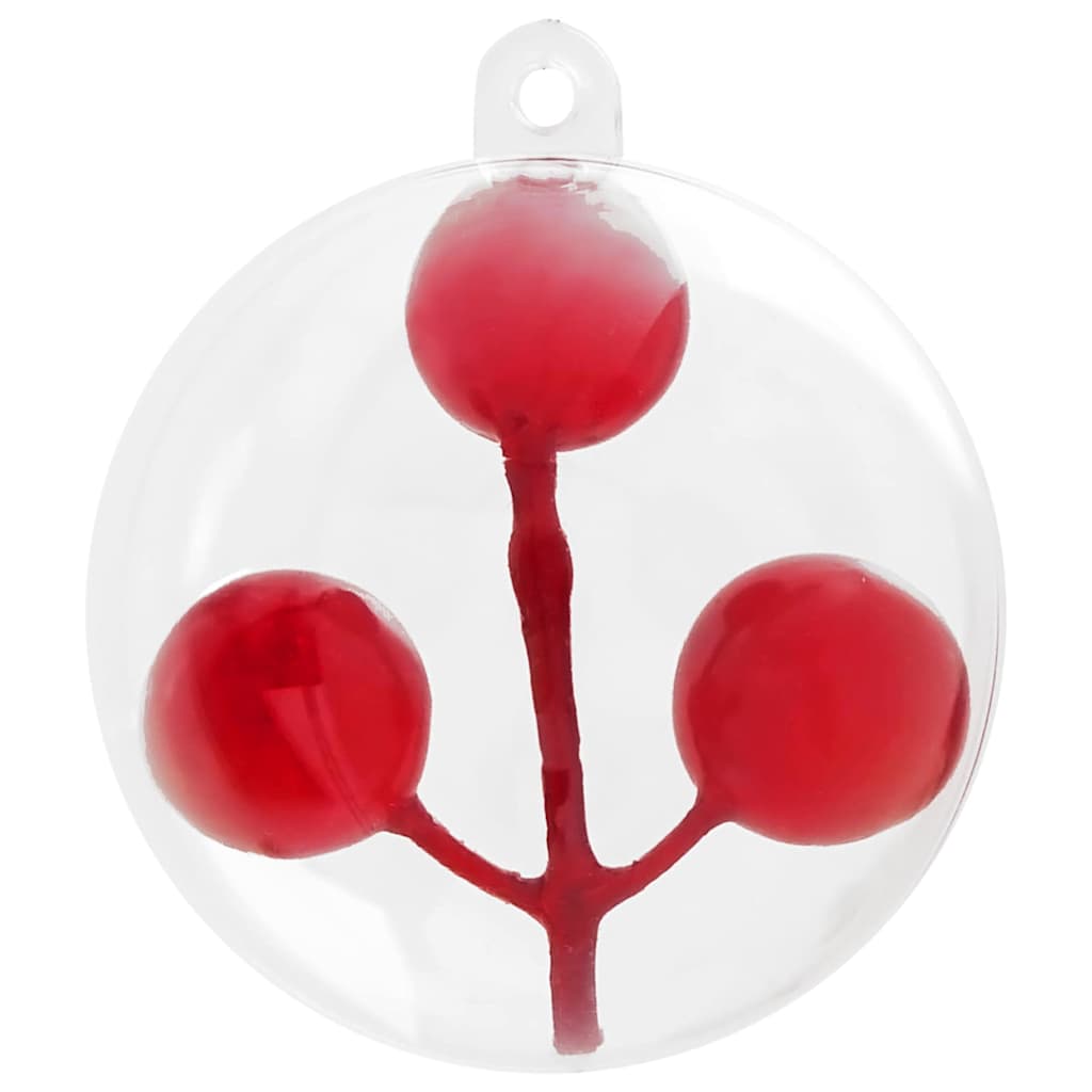 Set di Palle di Natale 100 pz Trasparente Ø 10 cm LED