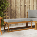 Panca Sgabello Grigio Naturale e Chiaro 115 x 43 x 37 cm