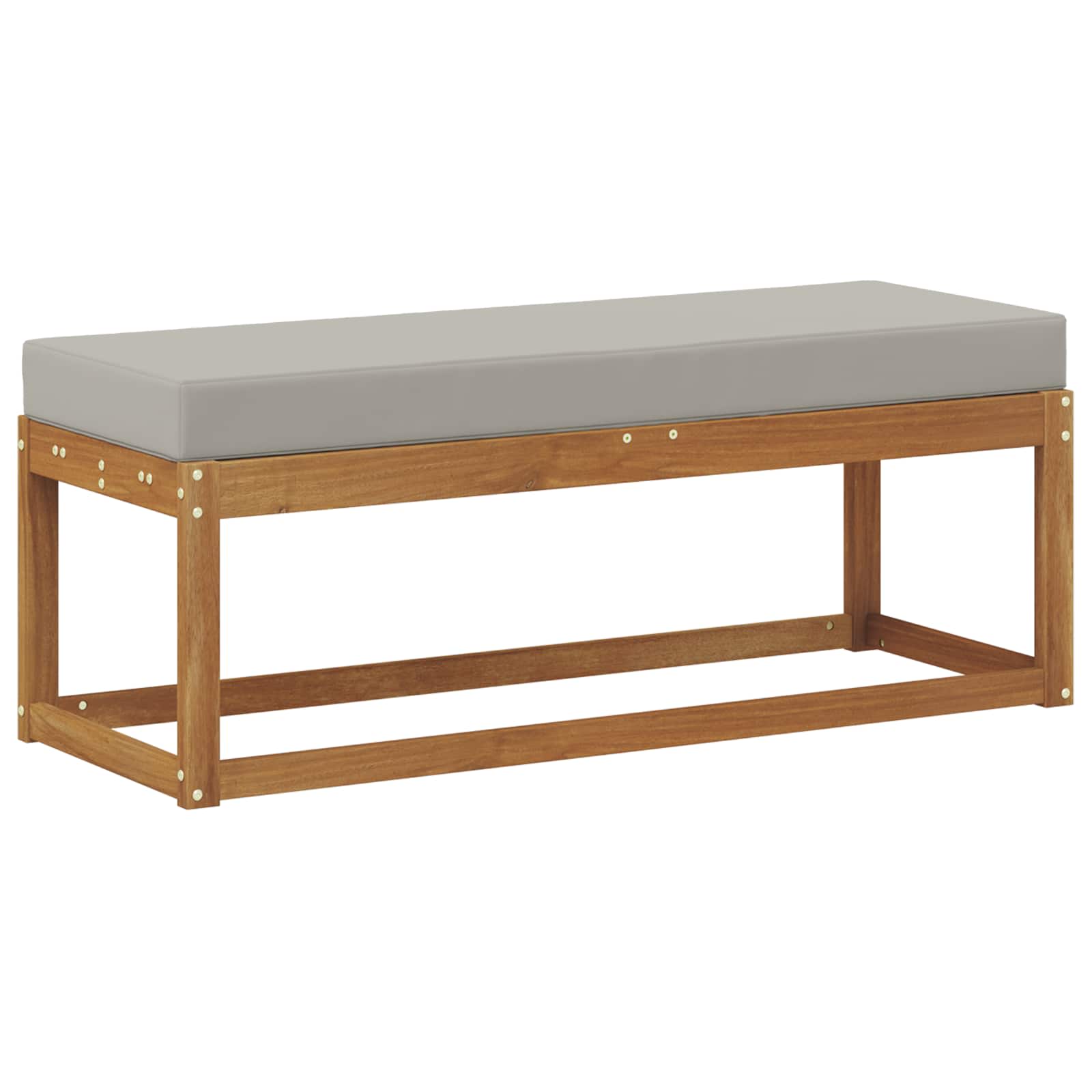 Panca Sgabello Grigio Naturale e Chiaro 115 x 43 x 37 cm