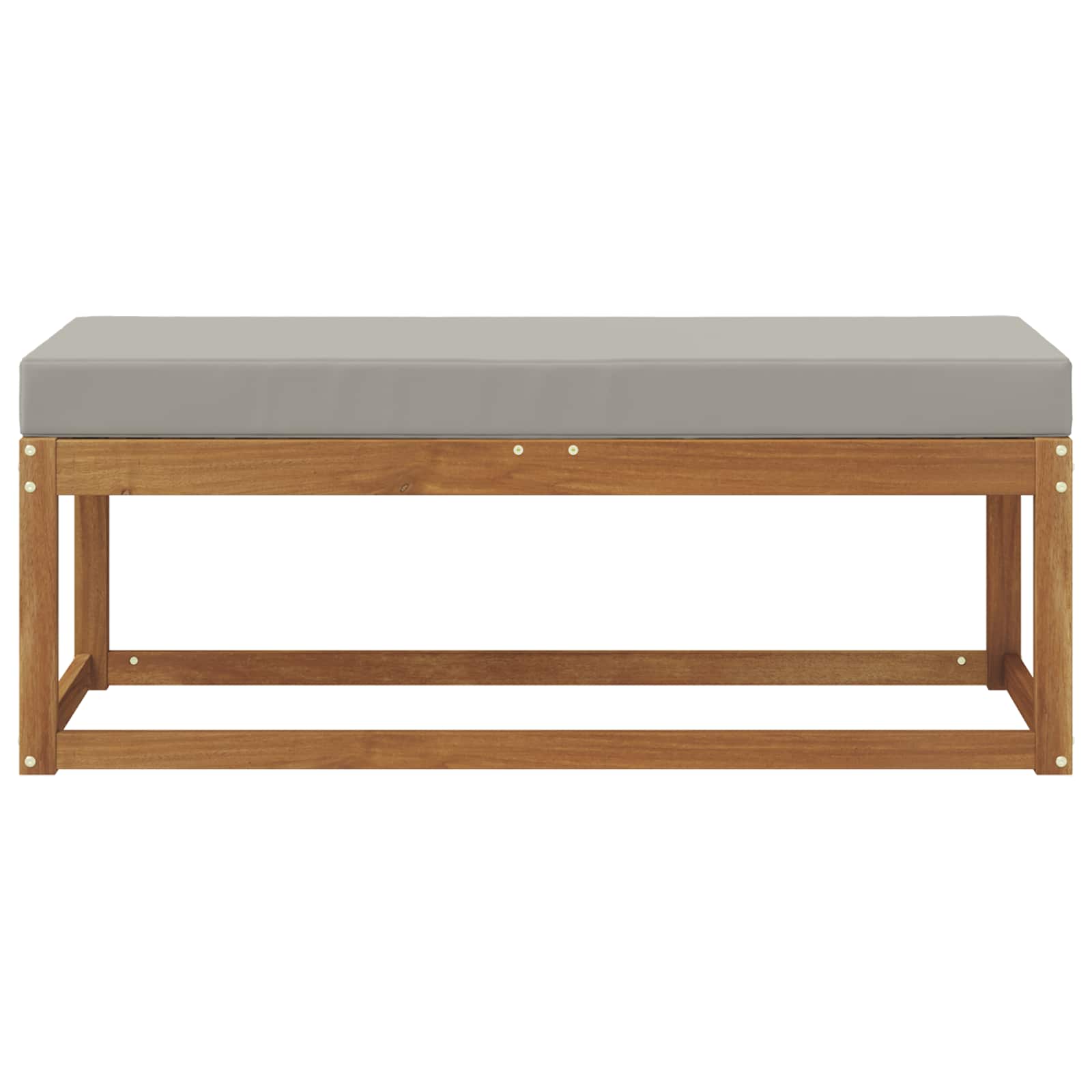 Panca Sgabello Grigio Naturale e Chiaro 115 x 43 x 37 cm