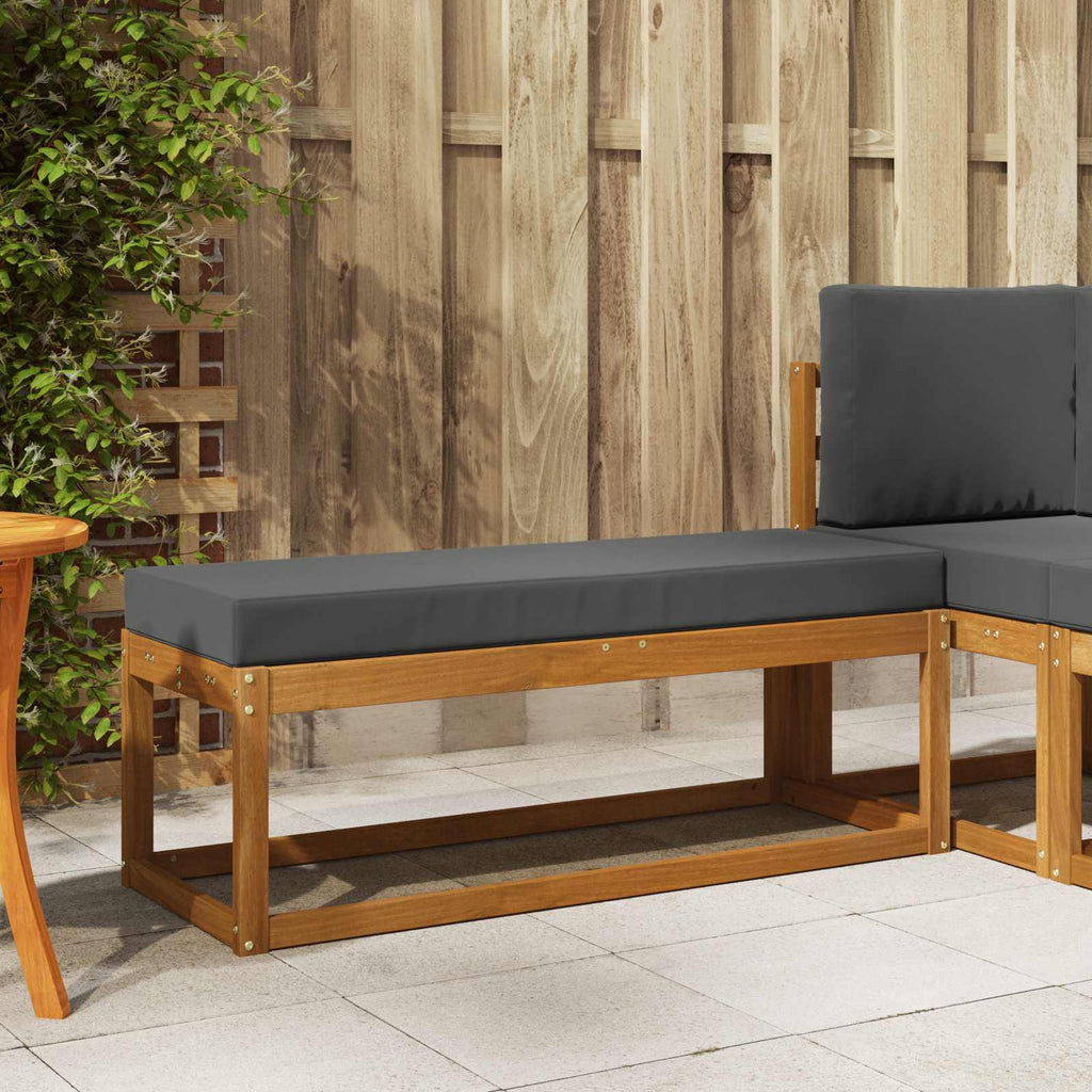 Panca da giardino Naturale e Antracite 115 x 43 x 45 cm