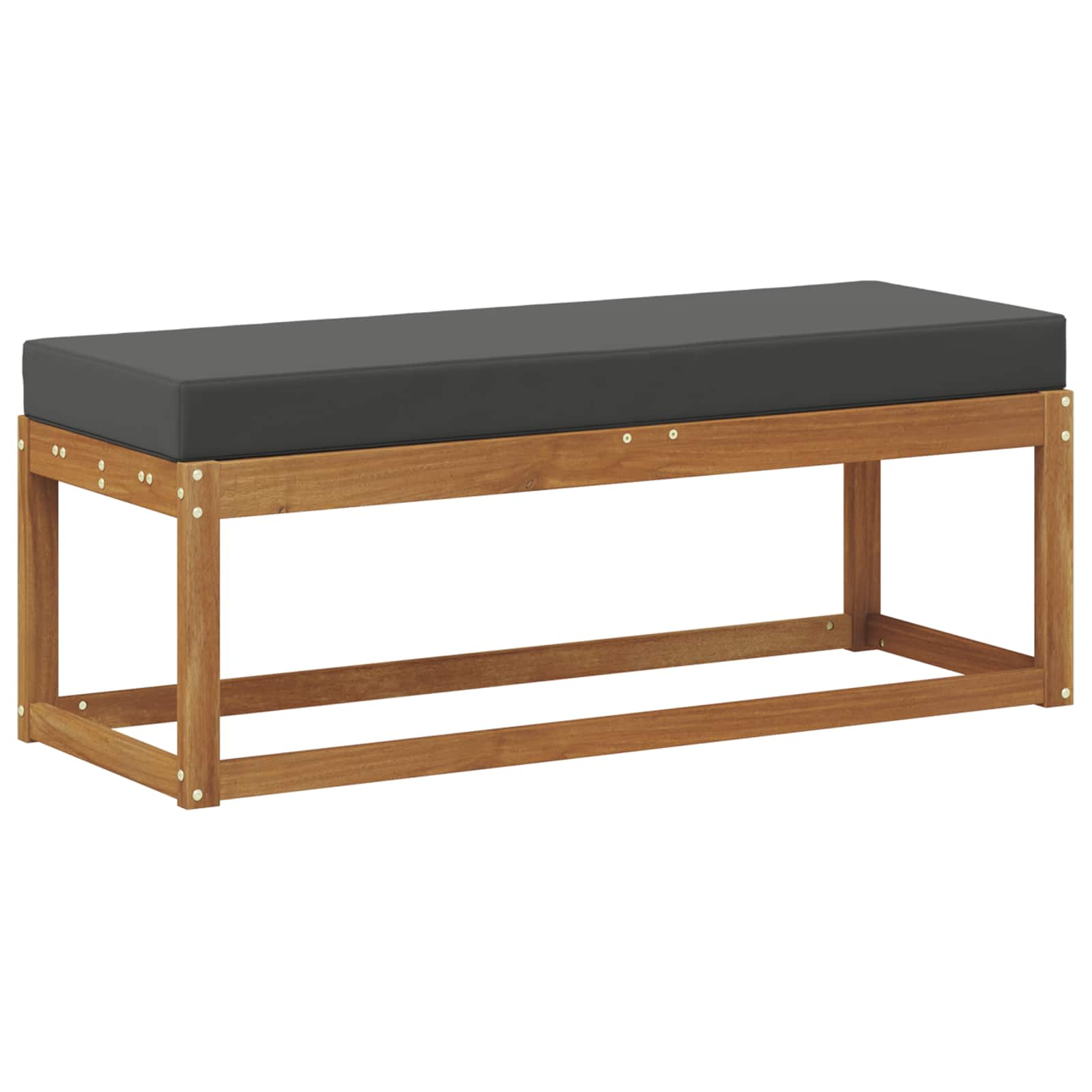 Panca da giardino Naturale e Antracite 115 x 43 x 45 cm
