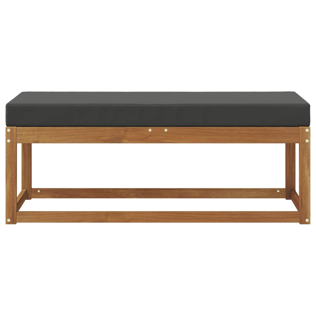 Panca da giardino Naturale e Antracite 115 x 43 x 45 cm