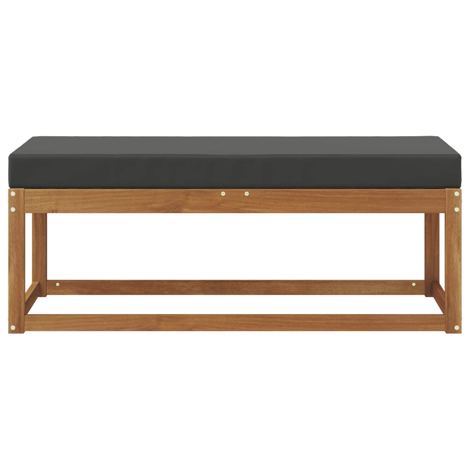 Panca da giardino Naturale e Antracite 115 x 43 x 45 cm