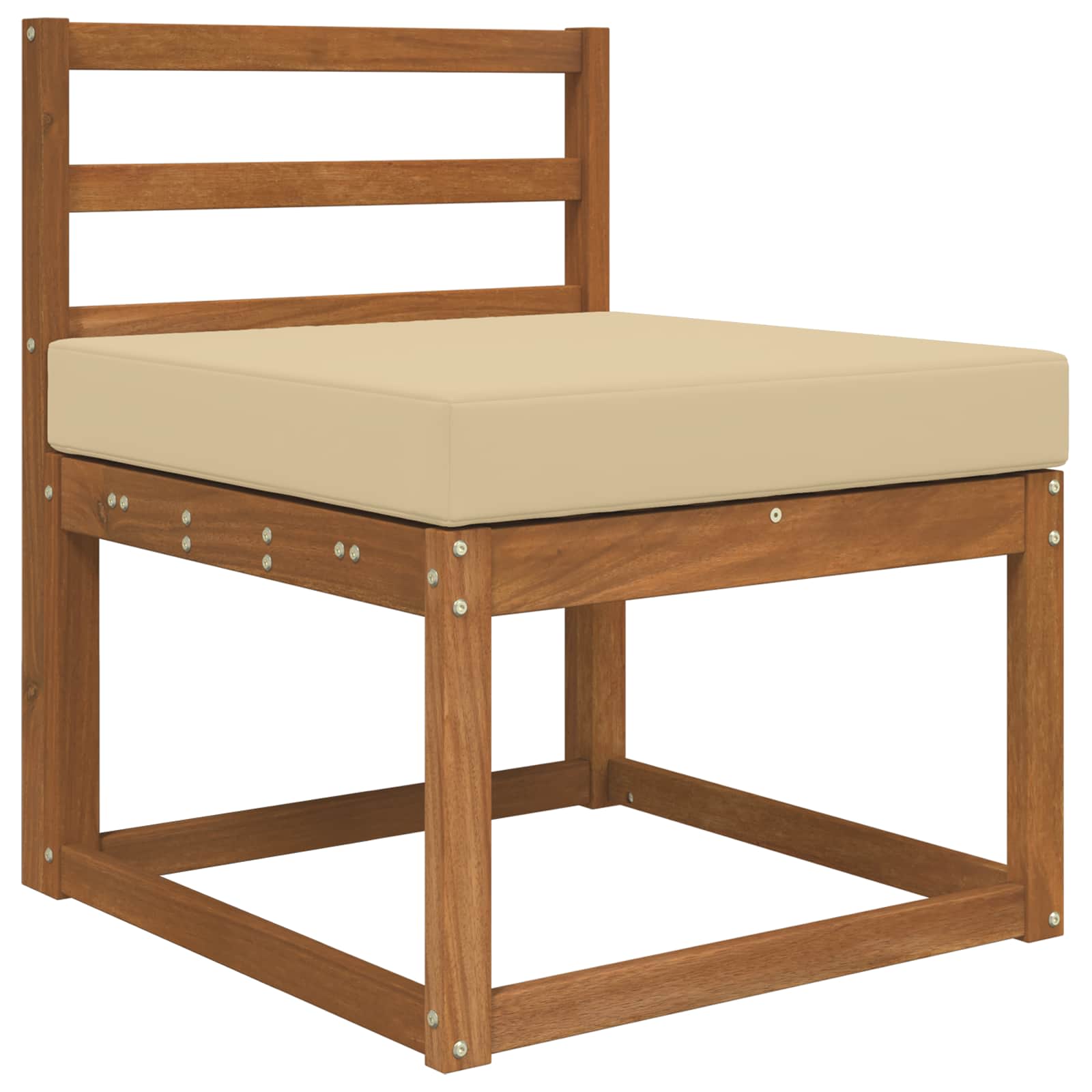 Cuscino per divano da esterno Beige 60 x 60 x 8 cm Poliestere