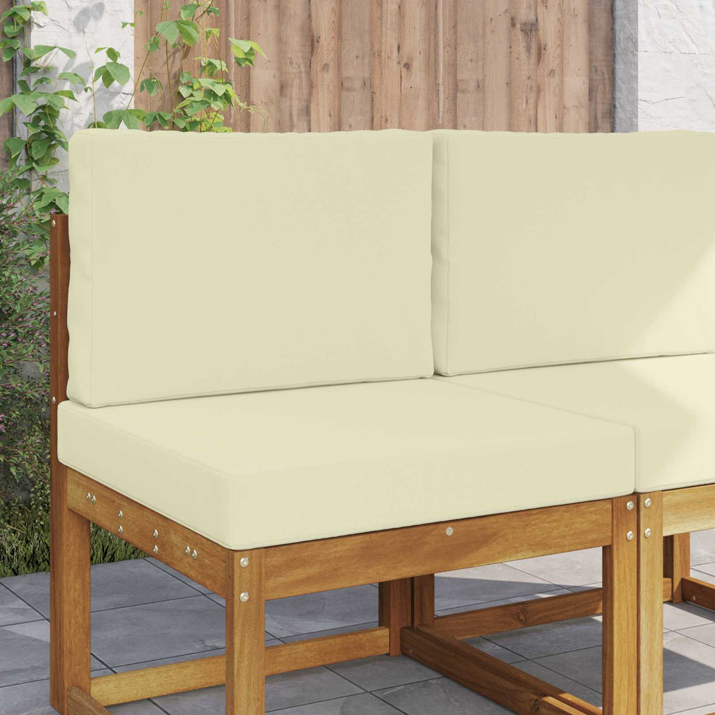 Cuscino per divano da esterno Poliestere Crema 60 x 60 x 8 cm