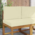 Cuscino per divano da esterno Poliestere Crema 60 x 60 x 8 cm