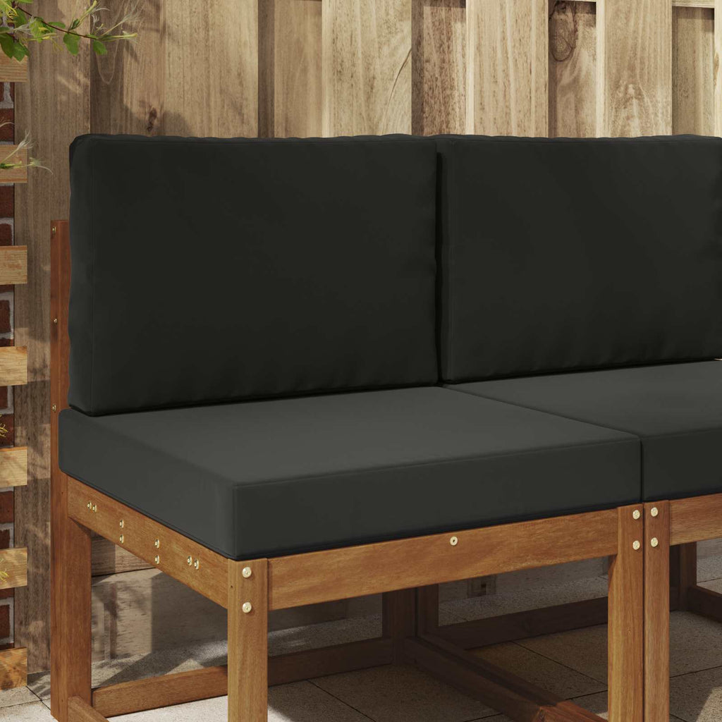Cuscino per divano da esterno Poliestere Nero 60 x 60 x 8 cm