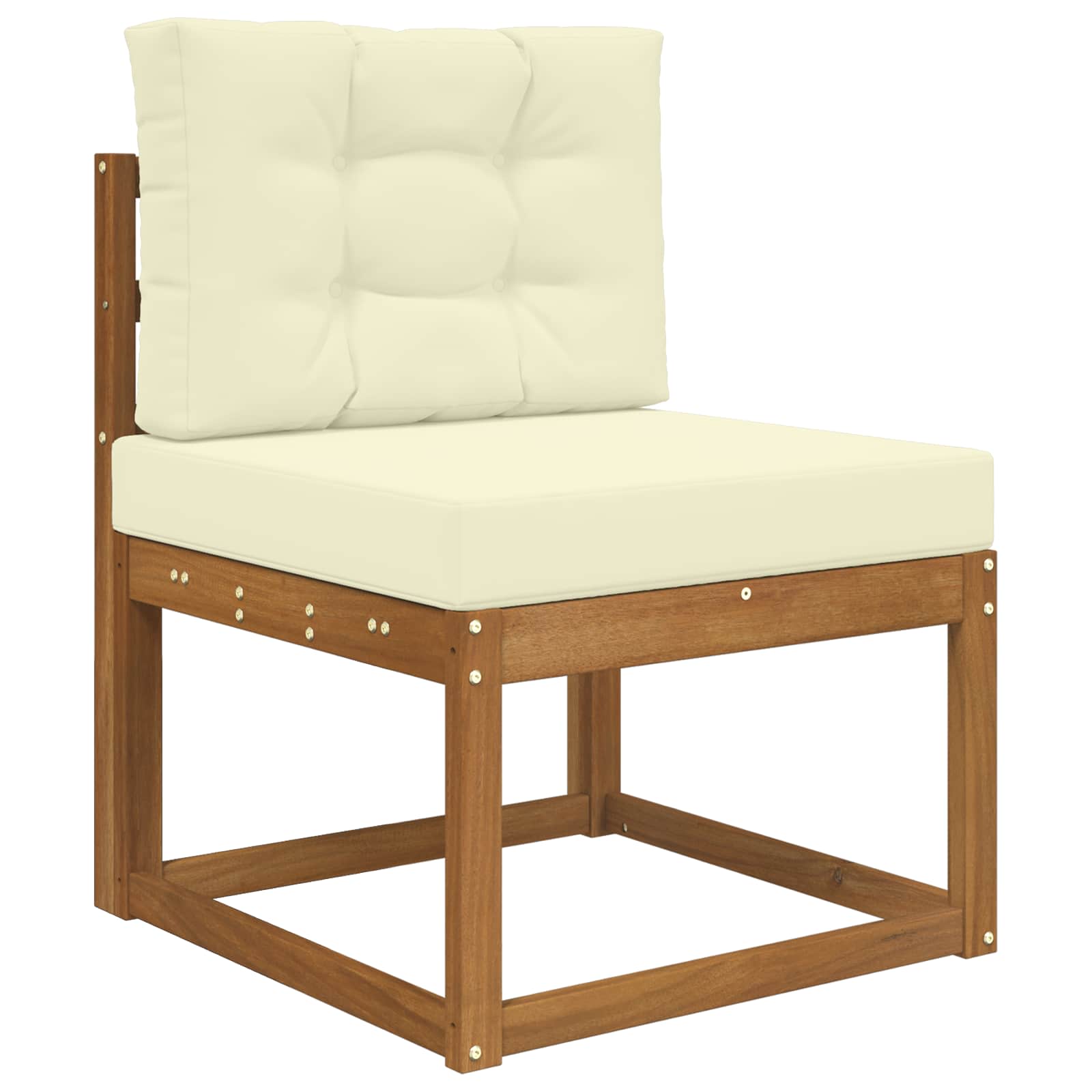 Cuscino per divano da esterno Poliestere Crema 60 x 60 x 8 cm