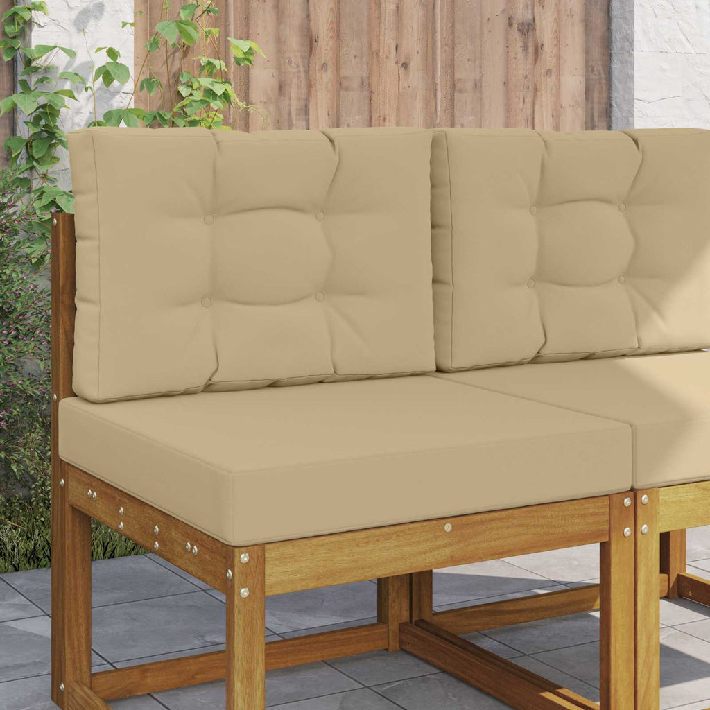 Cuscino per divano da esterno Poliestere Beige 60 x 60 x 8 cm
