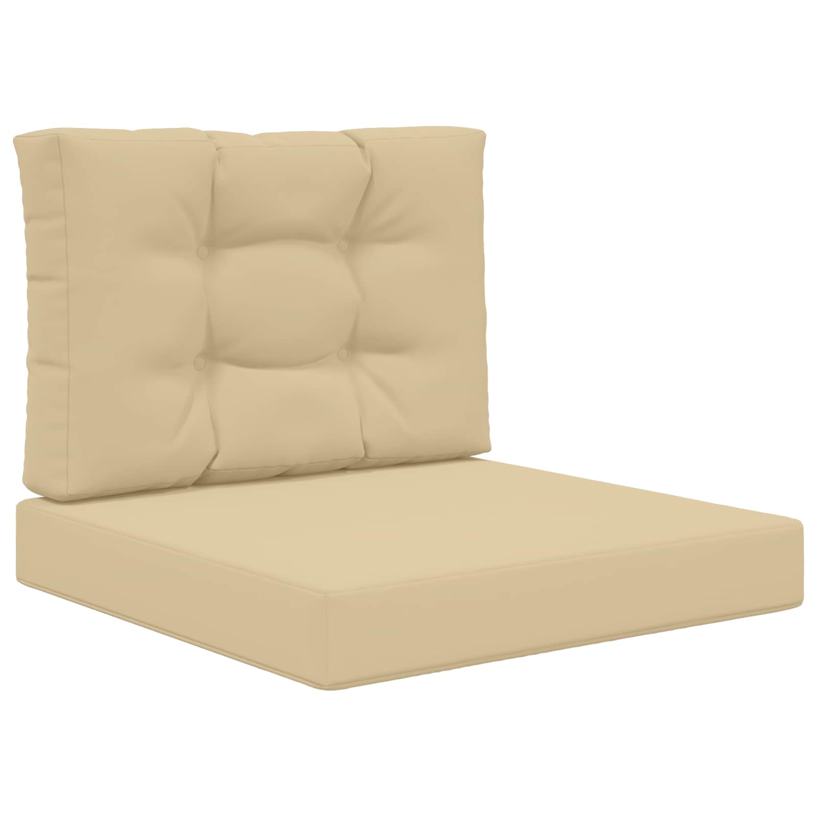Cuscino per divano da esterno Poliestere Beige 60 x 60 x 8 cm