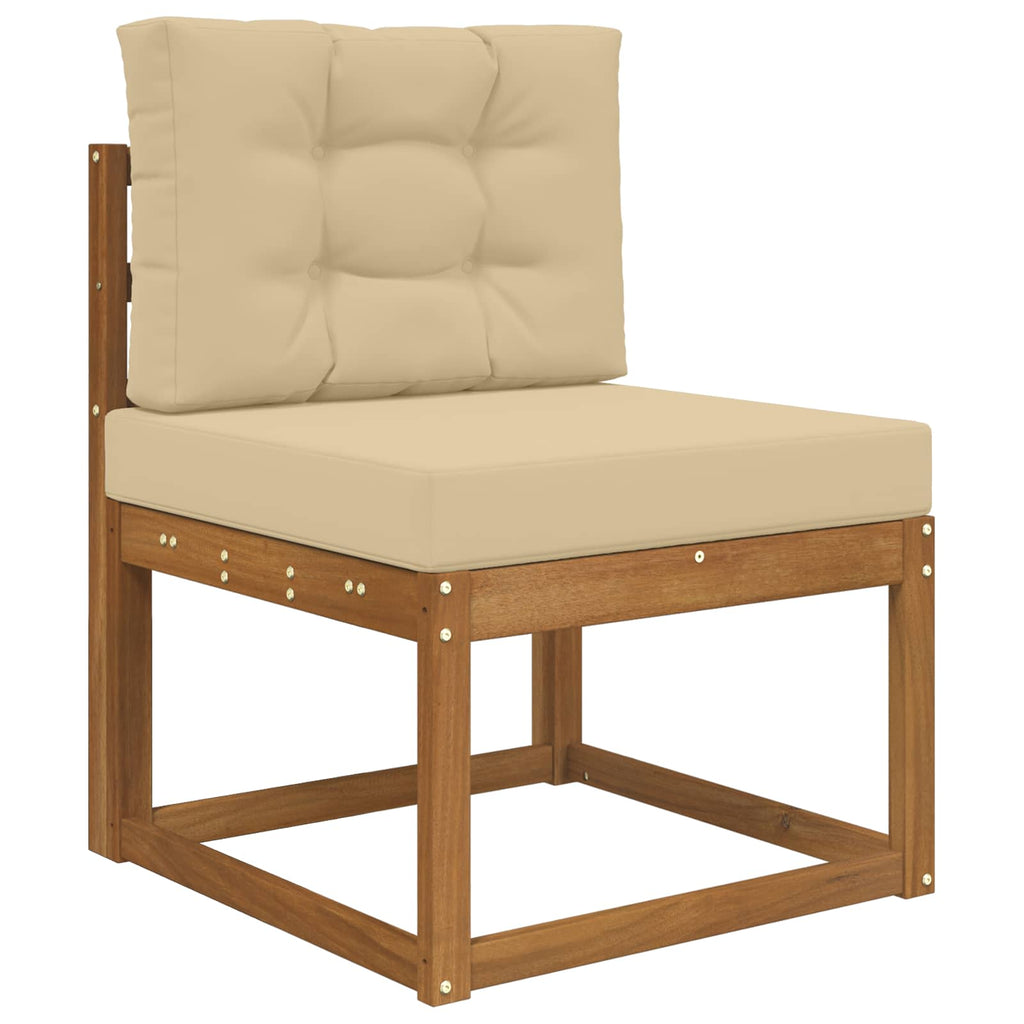 Cuscino per divano da esterno Poliestere Beige 60 x 60 x 8 cm