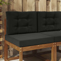 Cuscino per divano da esterno Poliestere Nero 60 x 60 x 8 cm