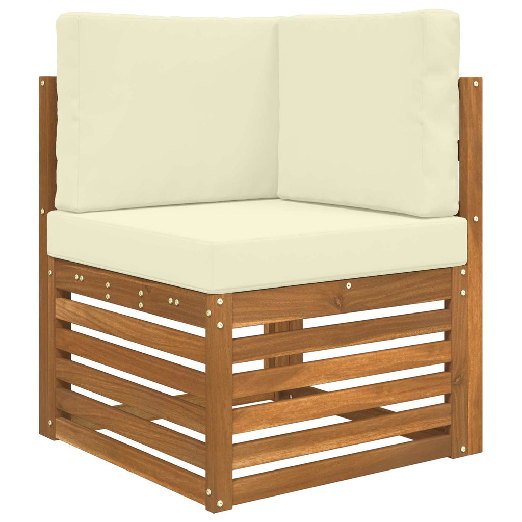 Cuscino per divano da esterno Poliestere Crema 60 x 60 x 8 cm