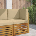 Cuscino per divano da esterno Poliestere Beige 60 x 60 x 8 cm