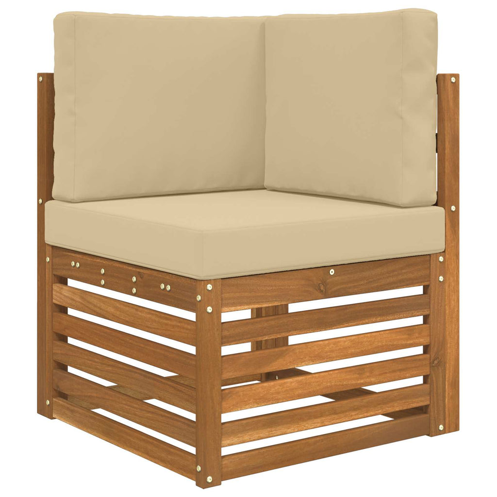 Cuscino per divano da esterno Poliestere Beige 60 x 60 x 8 cm