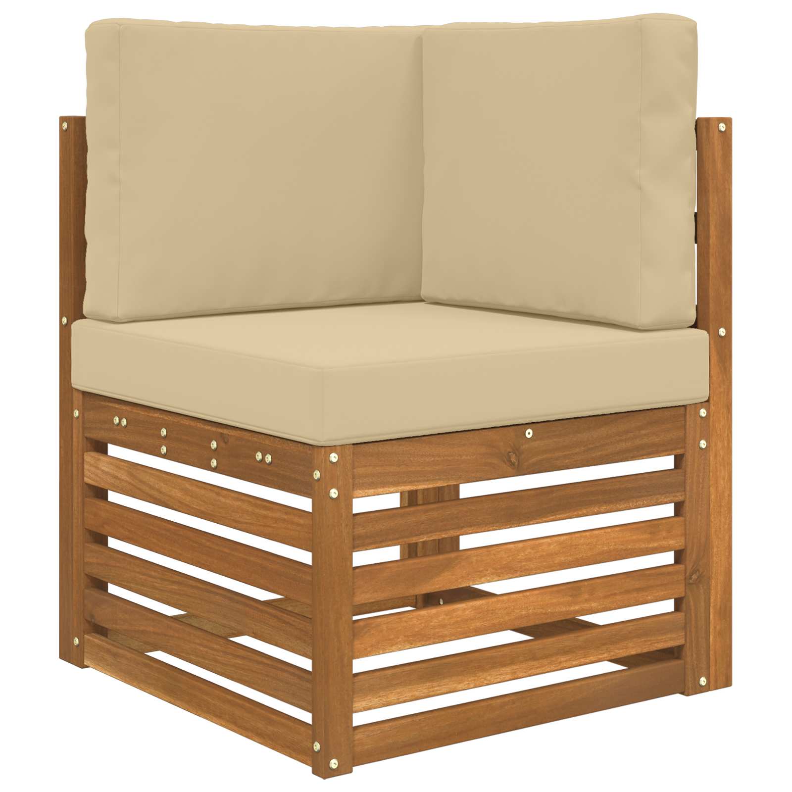Cuscino per divano da esterno Poliestere Beige 60 x 60 x 8 cm