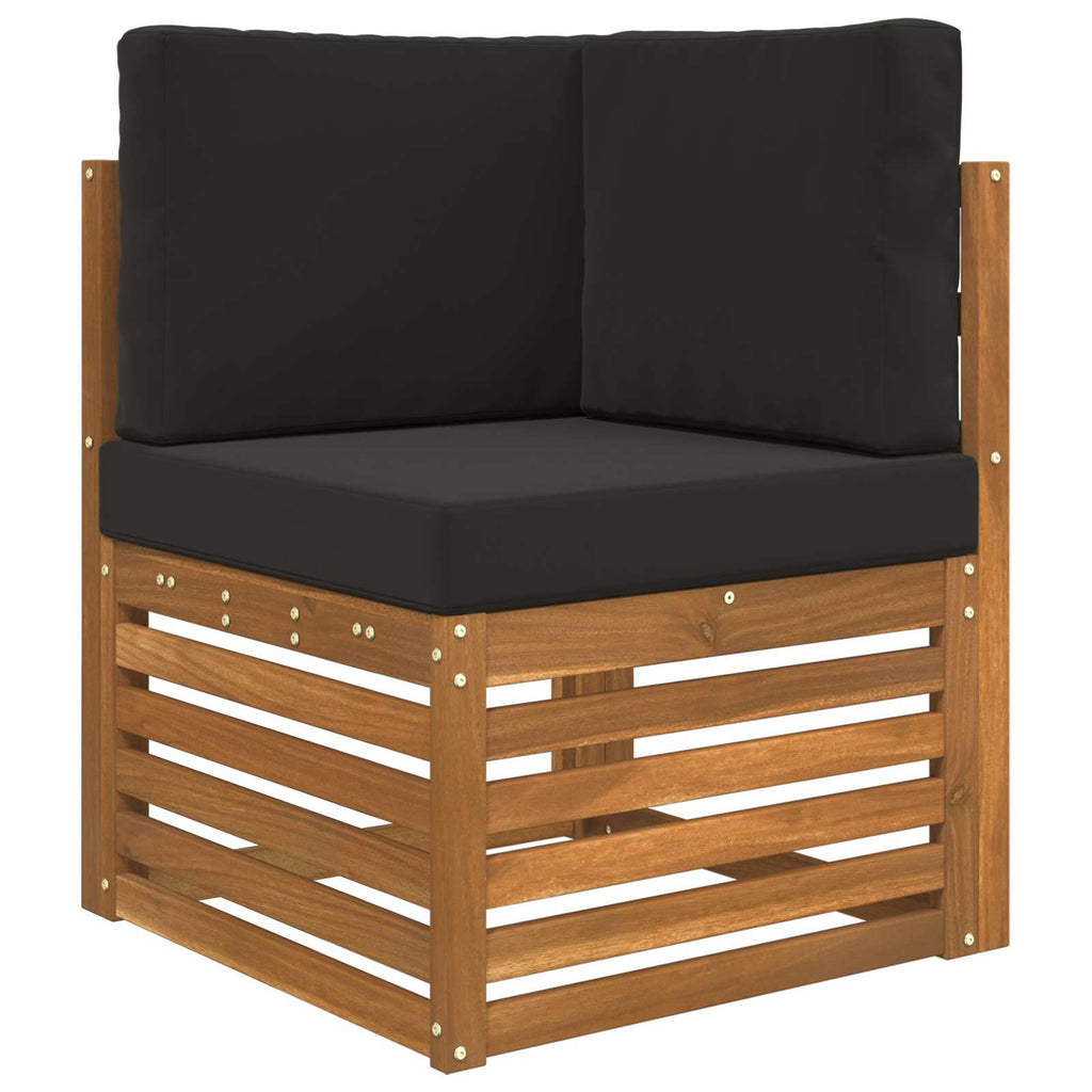 Cuscino per divano da esterno Poliestere Nero 60 x 60 x 8 cm