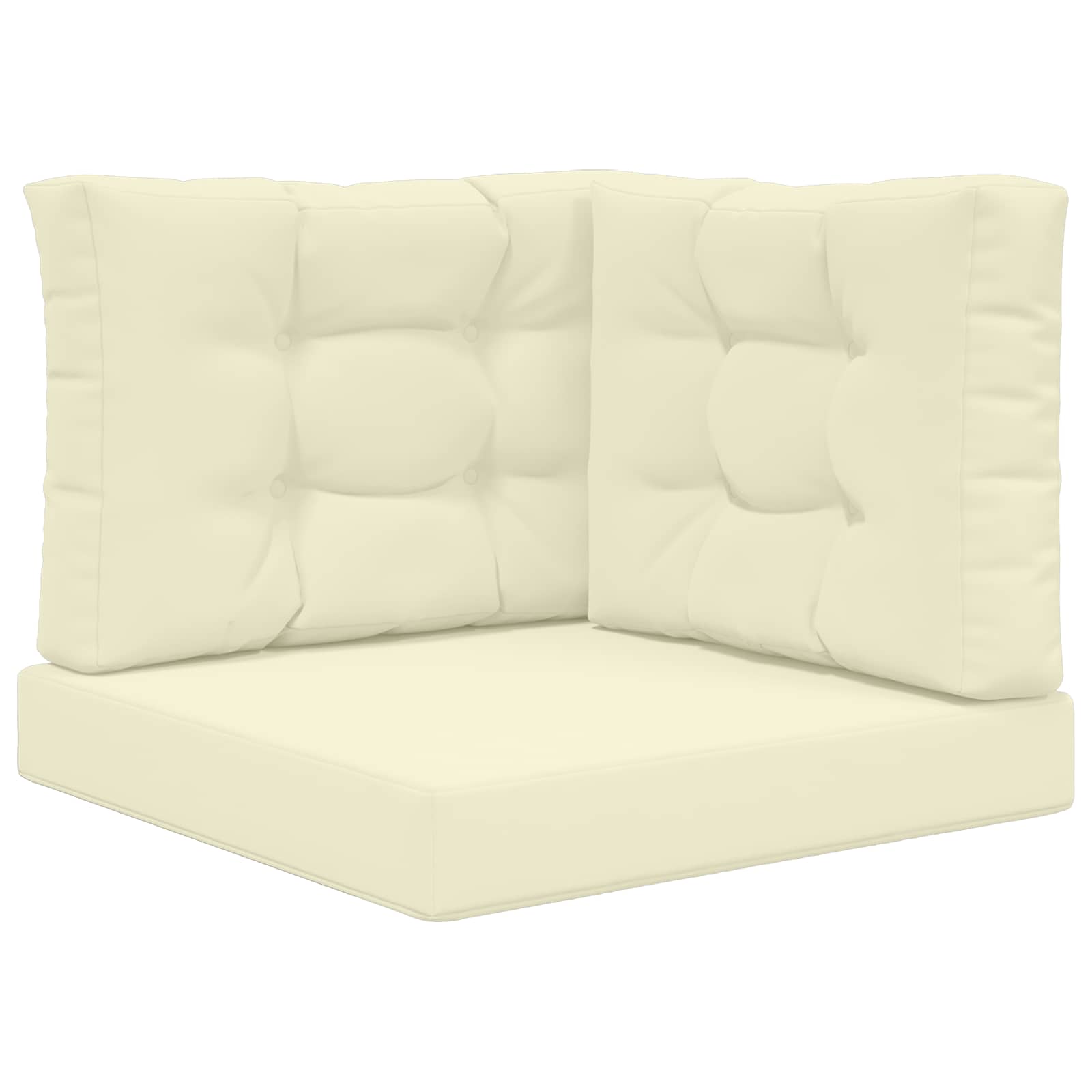 Cuscino per divano da esterno Poliestere Crema 60 x 60 x 8 cm