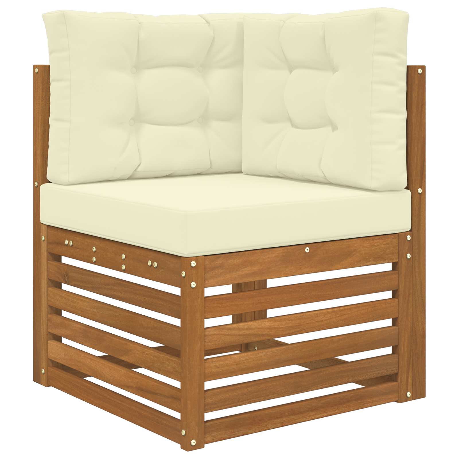 Cuscino per divano da esterno Poliestere Crema 60 x 60 x 8 cm