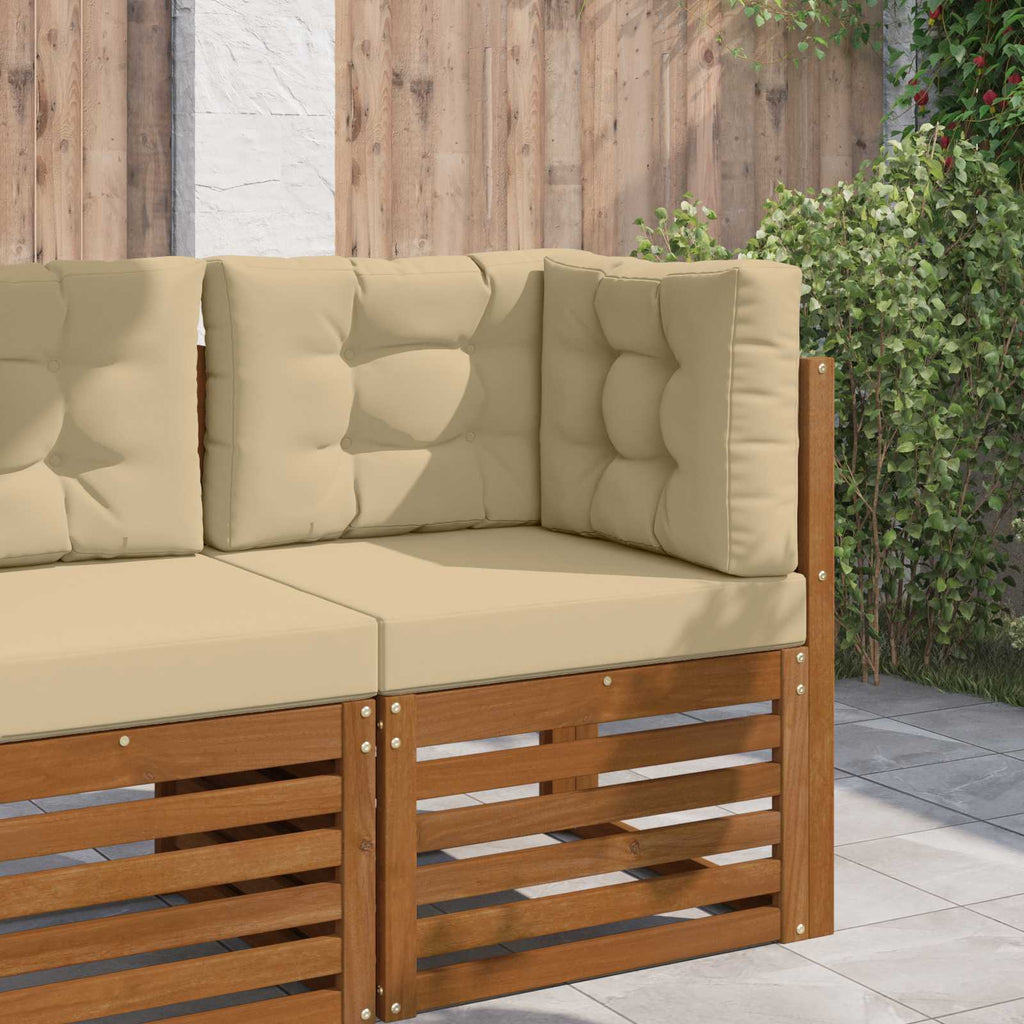 Cuscino per divano da esterno Poliestere Beige 60 x 60 x 8 cm
