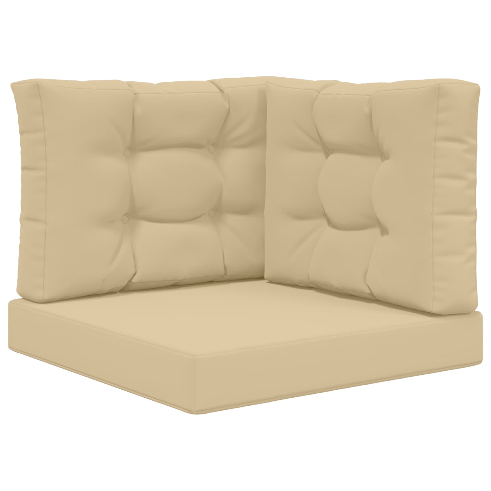 Cuscino per divano da esterno Poliestere Beige 60 x 60 x 8 cm