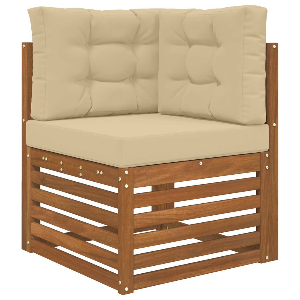 Cuscino per divano da esterno Poliestere Beige 60 x 60 x 8 cm