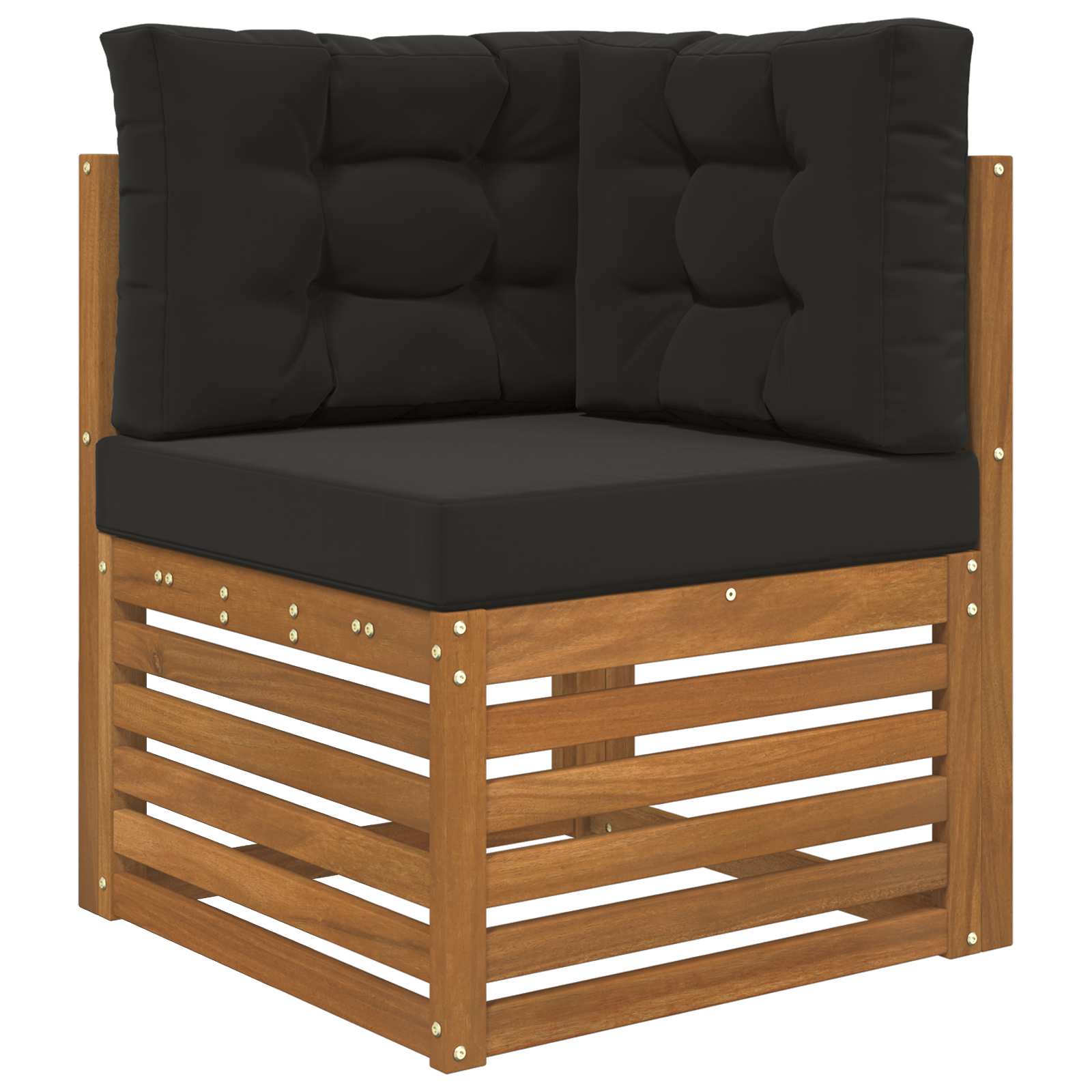 Cuscino per divano da esterno Poliestere Nero 60 x 60 x 8 cm