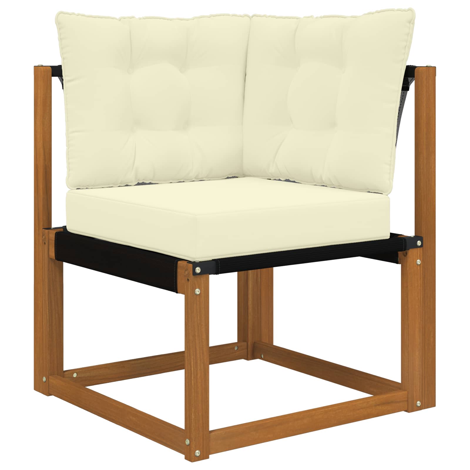 Cuscino per divano da esterno Poliestere Crema 60 x 40 x 10 cm