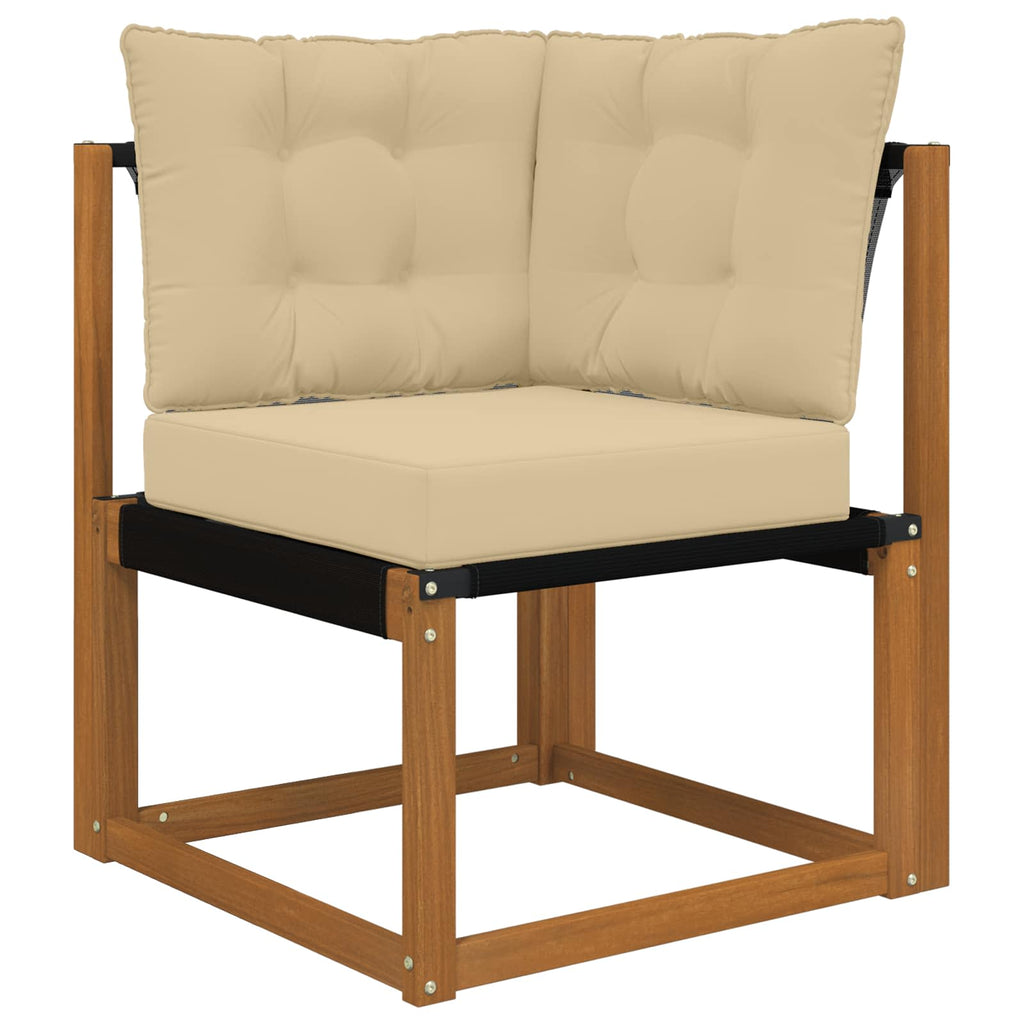 Cuscino per divano da esterno Poliestere Beige 60 x 40 x 10 cm