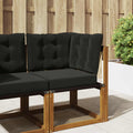 Cuscino per divano da esterno Poliestere Nero 60 x 40 x 10 cm