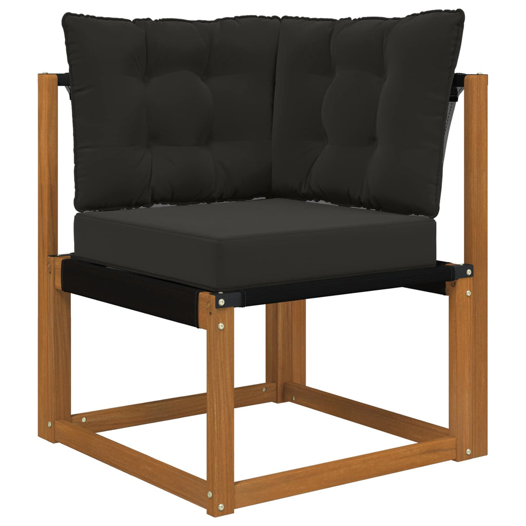 Cuscino per divano da esterno Poliestere Nero 60 x 40 x 10 cm