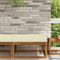 Cuscino per divano da esterno Crema 80 x 80 x 8 cm Poliestere