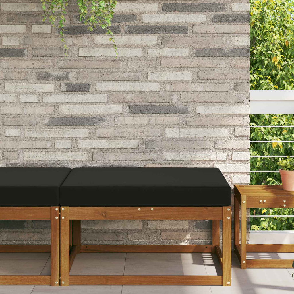 Cuscino per divano da esterno Nero 80 x 80 x 8 cm Poliestere