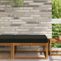 Cuscino per divano da esterno Nero 80 x 80 x 8 cm Poliestere