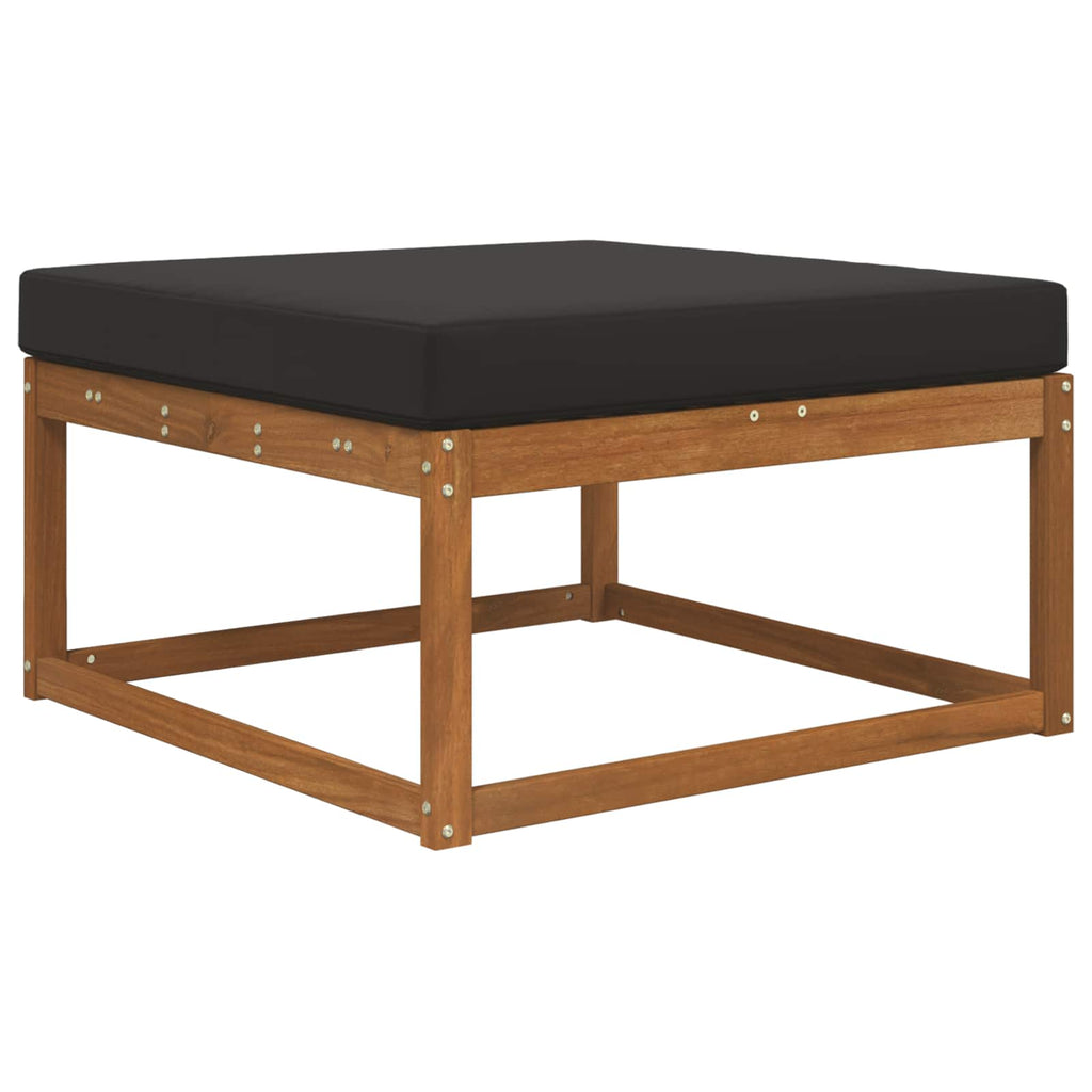 Cuscino per divano da esterno Nero 80 x 80 x 8 cm Poliestere