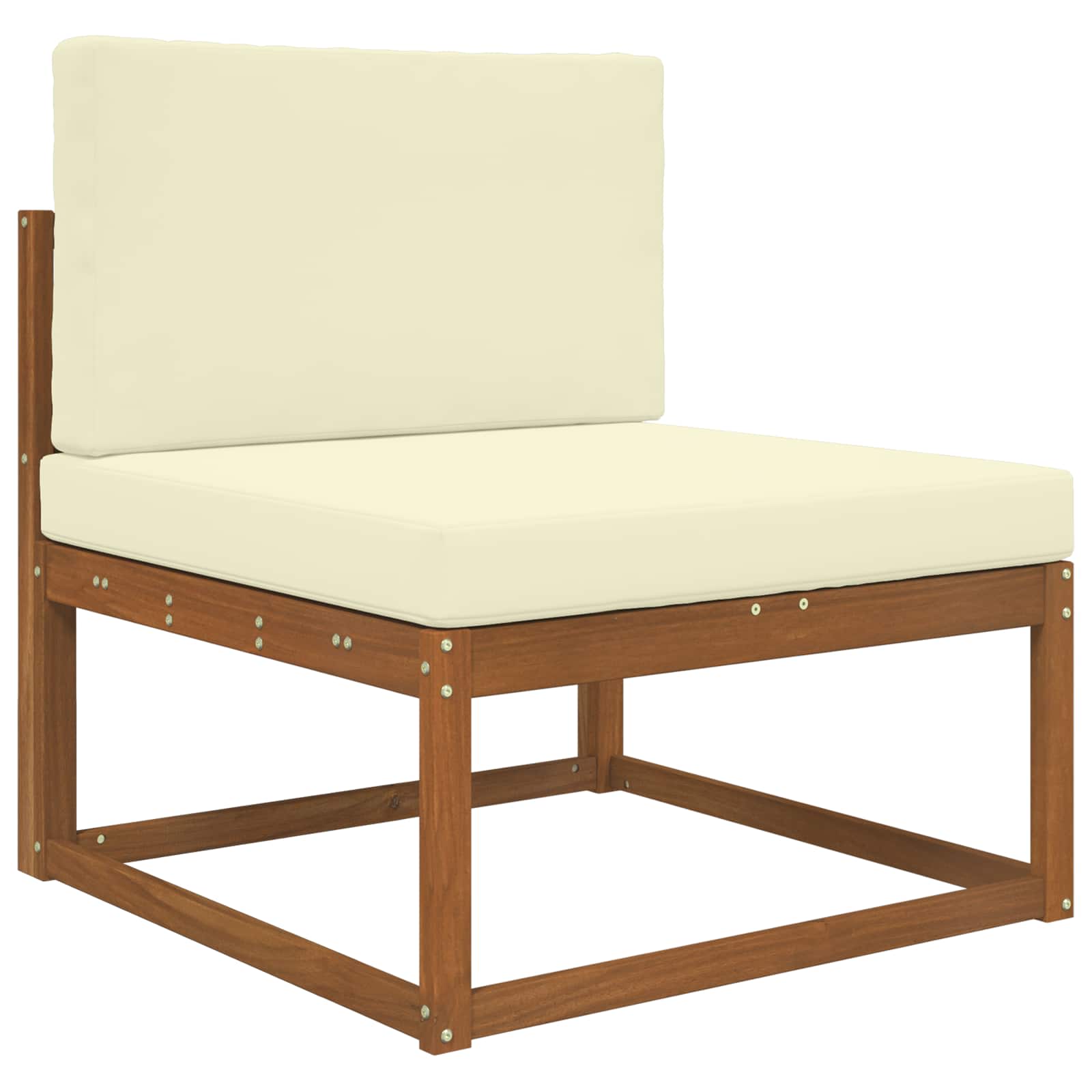 Cuscino per divano da esterno Poliestere Crema 80 x 80 x 8 cm